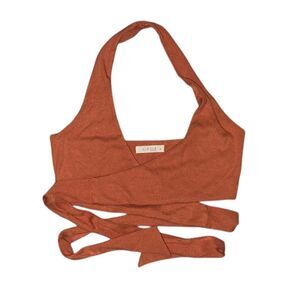 These Three Women's Orange Crop-top